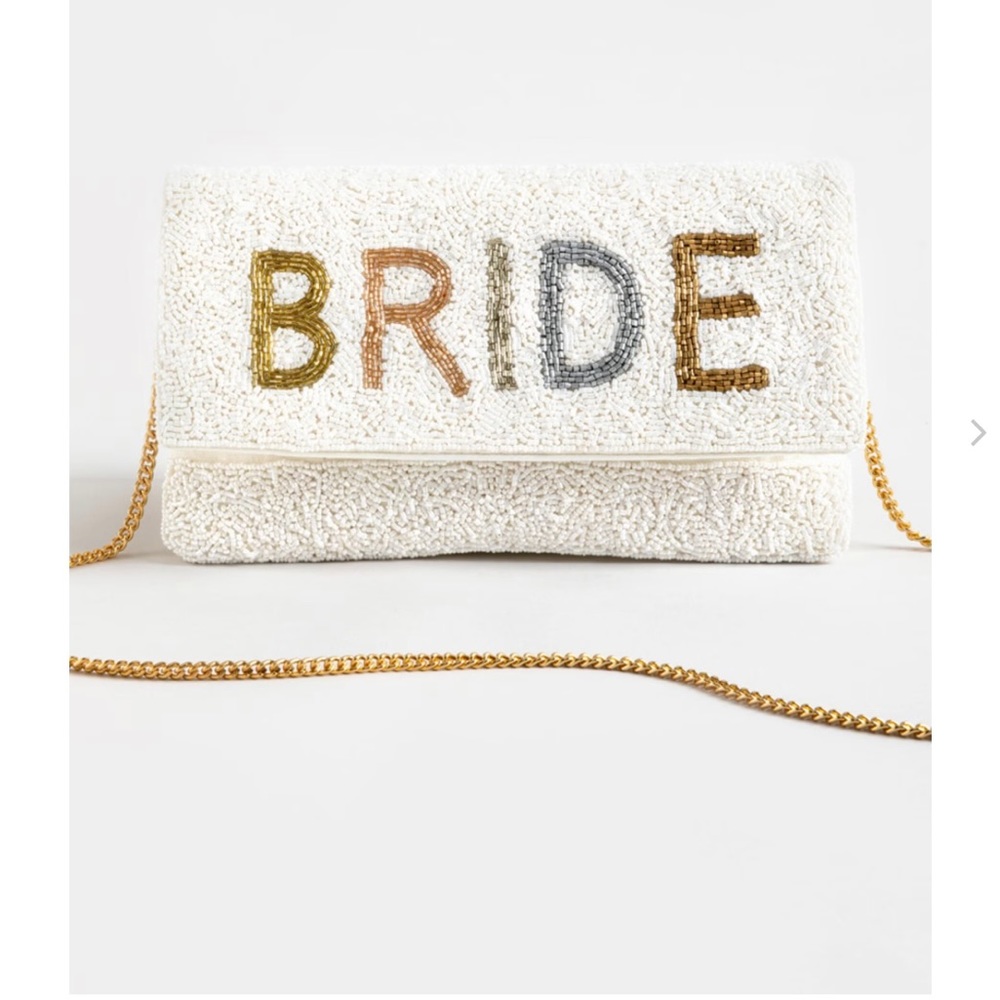 Bride beaded crossbody/clutch